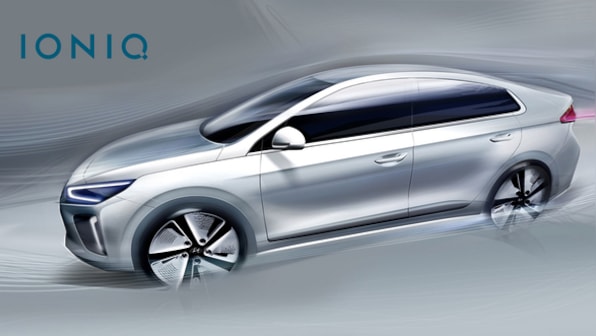 Hyundai Ioniq is a stylish hybrid sedan slated for 2016