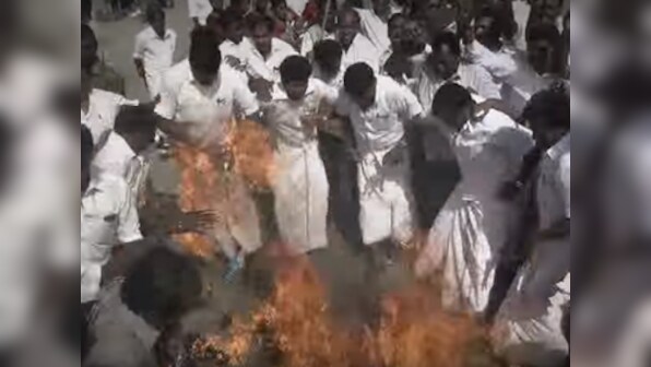 Remember that adage about playing with matches? These AIADMK effigy burners should have paid heed