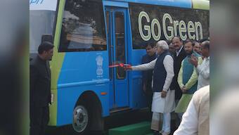 COP21 effect? PM Modi calls for harnessing solar energy, flags off electric bus for MPs
