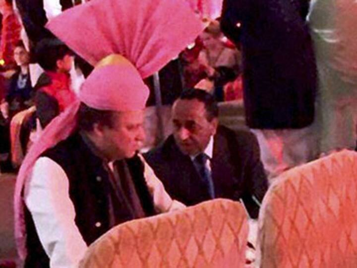 Newfound bromance? Sharif dons Rajasthani pink turban gifted to him by Modi