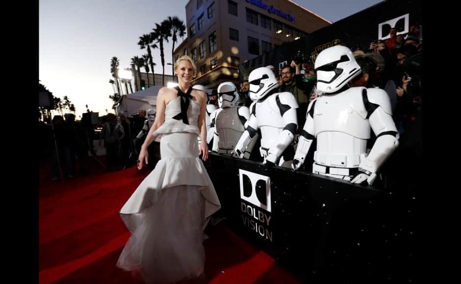 Actress Gwendoline Christie arrives at the premiere of 