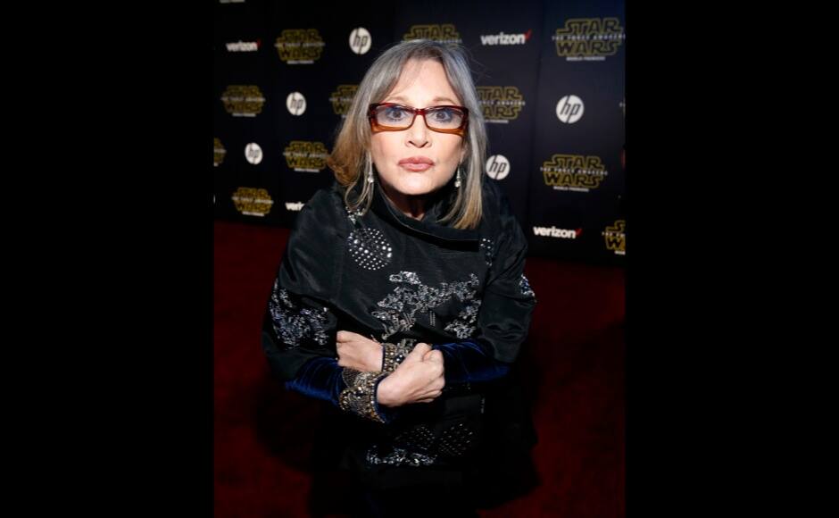 Actress Carrie Fisher arrives at the premiere of 