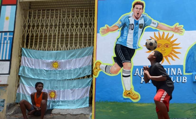 Indian city Kolkata has massive football following, with the city divided between fierce Brazil and Argentina fans. AFP