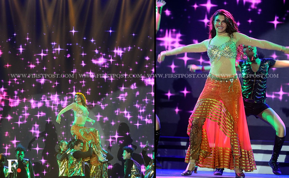Jacqueline Fernandez heats up the proceedings with her dance. Firstpost/Sachin Gokhale Jacqueline Fernandez heats up the proceedings with her dance. Firstpost/Sachin Gokhale