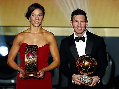 Lionel Messi ends Ronaldo's Ballon D'or reign with 5th trophy, Carli Llyod wins women’s award Lionel Messi ends Ronaldo's Ballon D'or reign with 5th trophy, Carli Llyod wins women’s award