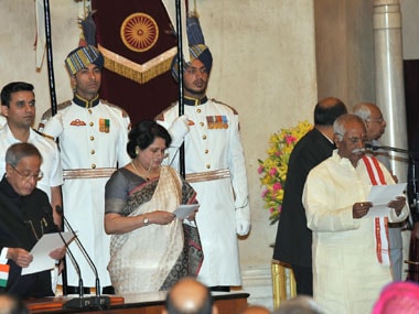 File image of Bandaru Dattatreya (right). Image courtesy: PIB