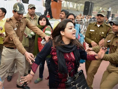 Bhawna Arora was sent to 14-day judicial custody for trying to throw ink on Delhi CM Kejriwal. PTI