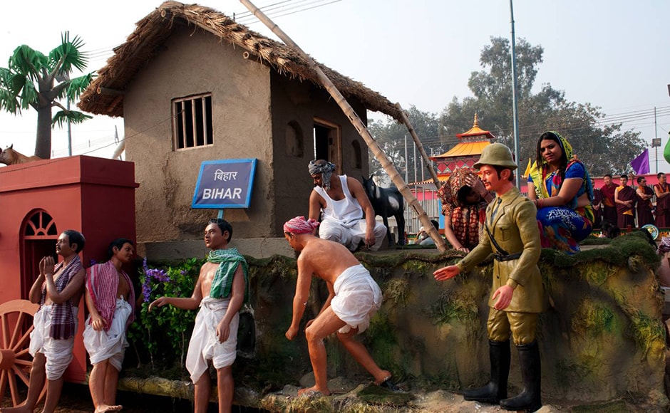 We may be in the era of technology, but that's no reason to forget our humble roots, according to Bihar's float. Firstpost/Naresh Sharma We may be in the era of technology, but that's no reason to forget our humble roots, according to Bihar's float. Firstpost/Naresh Sharma