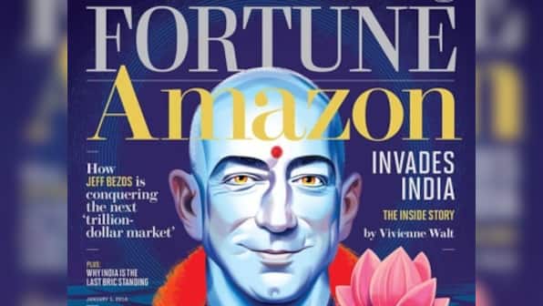 Amazon CEO 'invades India' on Fortune cover as Lord Vishnu; draws flak from Hindu bodies