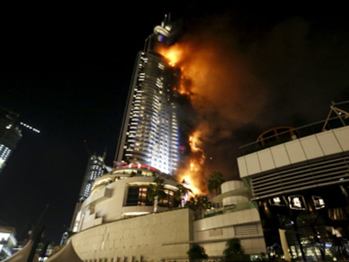 Huge fire erupts at Dubai hotel hours before New Year celebrations, 16 people injured