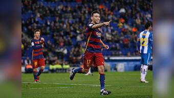Copa del Rey: El Haddadi brace against Espanyol powers Barcelona into quarters