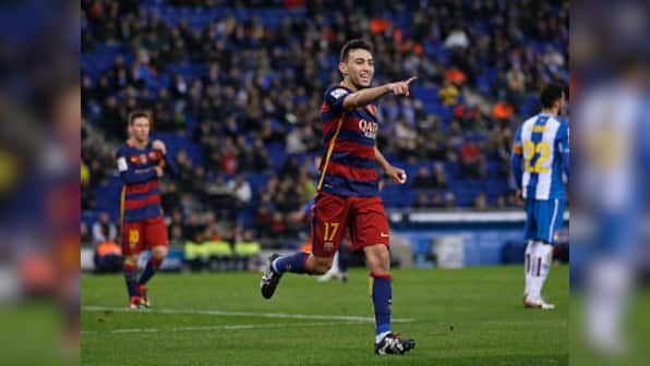 Copa del Rey: El Haddadi brace against Espanyol powers Barcelona into quarters