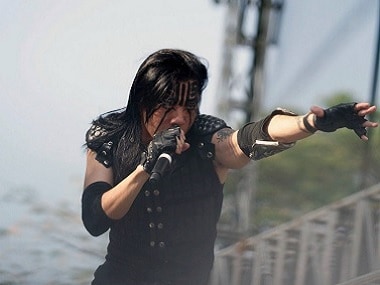 Freddy Lim onstage with Chthonic. Image from Chthonic's Facebook account