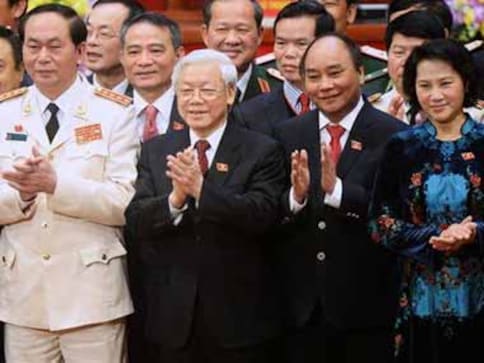 Vietnam's re-elected communist chief defends one-party rule, hits out at critics Vietnam's re-elected communist chief defends one-party rule, hits out at critics