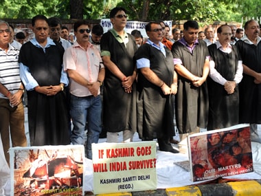 File image of Kashmiri Pandits. AFP
