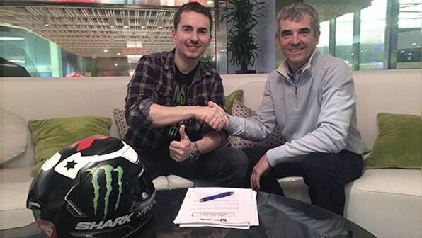 MotoGP champion Jorge Lorenzo and Shark helmets sign three-year deal