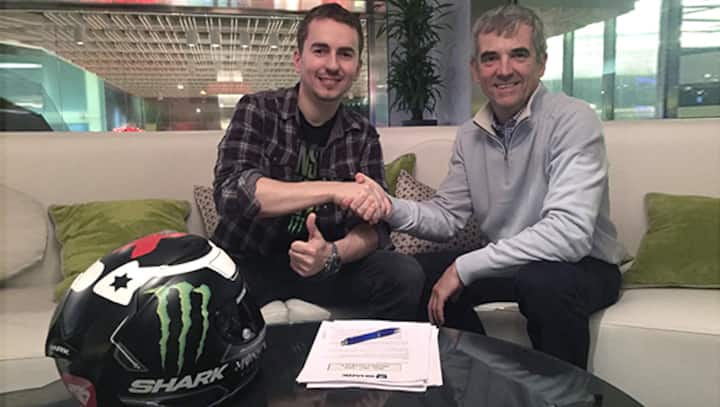 MotoGP champion Jorge Lorenzo and Shark helmets sign three-year deal
