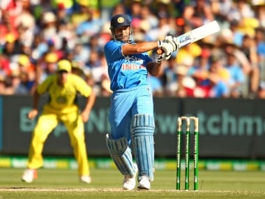 India limited overs captain MS Dhoni in action against Australia. Getty