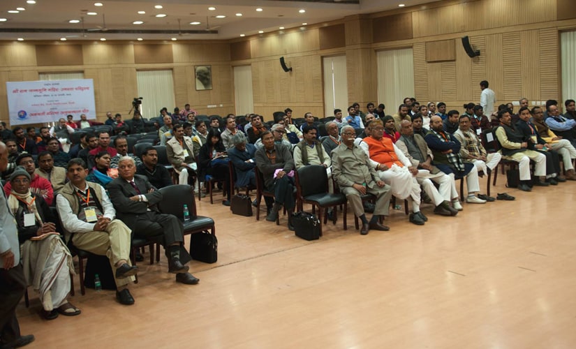 Delegates at the Ram Mandir seminar on Saturday. Firstpost/Naresh Sharma