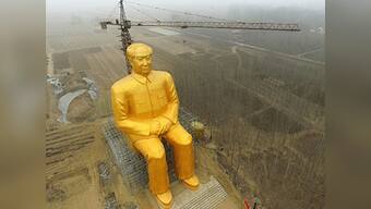 Gigantic and golden, statue of Mao Zedong draws mixed reactions in China