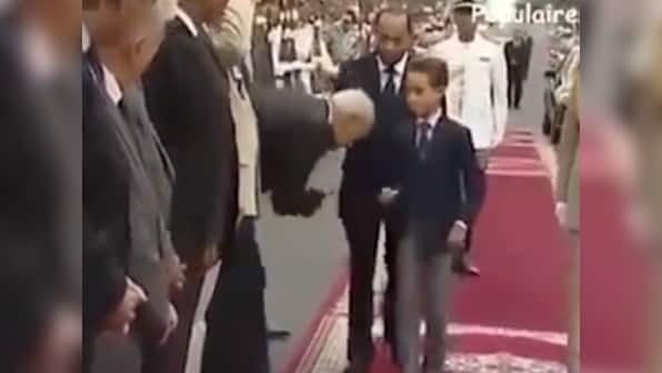 Touch me not: 12-year-old Moroccan prince Moulay Hassan doesn't want his hands kissed