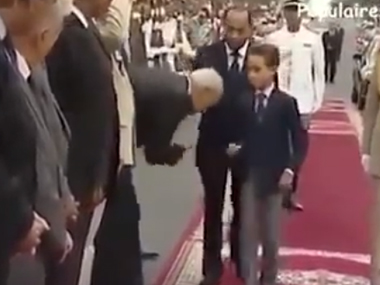 Touch me not: 12-year-old Moroccan prince Moulay Hassan doesn't want his hands kissed Touch me not: 12-year-old Moroccan prince Moulay Hassan doesn't want his hands kissed