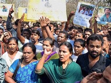Hyderabad University strikes conciliatory note, revokes suspension of 4 Dalit students Hyderabad University strikes conciliatory note, revokes suspension of 4 Dalit students