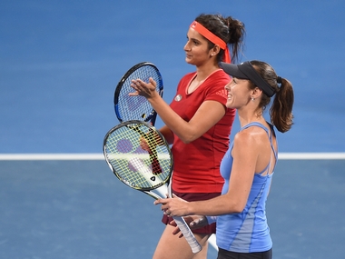 Eleventh title for Santina: Sania Mirza-Martina Hingis continue fabulous run to lift title in Sydney Eleventh title for Santina: Sania Mirza-Martina Hingis continue fabulous run to lift title in Sydney