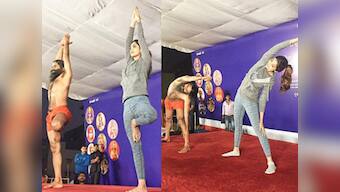 Watch: Bollywood's Shilpa Shetty and Baba Ramdev's hilarious yoga session