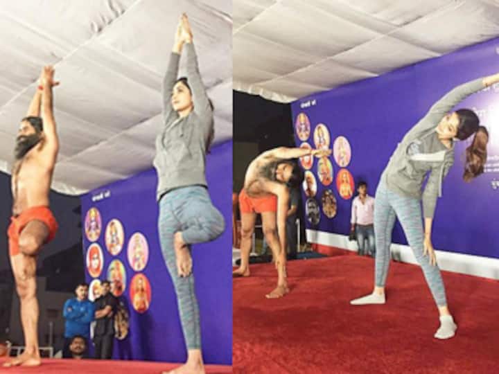 Watch: Bollywood's Shilpa Shetty and Baba Ramdev's hilarious yoga session
