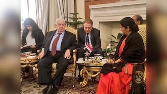 Resurrecting relations? Sushma Swaraj meets Syrian counterpart Walid Al Moualem in Delhi
