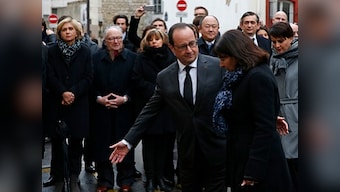Charlie Hebdo attack: Francois Hollande unveils plaque on first day of week-long commemorations