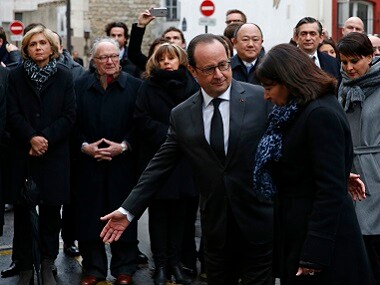 Charlie Hebdo attack: Francois Hollande unveils plaque on first day of week-long commemorations