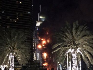Huge fire erupts near Dubai's Burj Khalifa during New Year revelry, 16 hurt Huge fire erupts near Dubai's Burj Khalifa during New Year revelry, 16 hurt