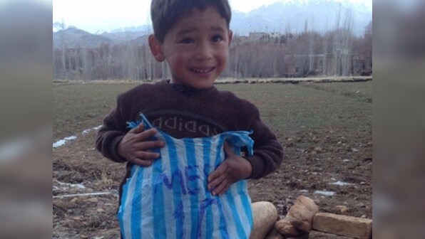 'Messi's biggest fan' found: Kid wearing plastic Leo Messi jersey is a five-year-old from Afghanistan