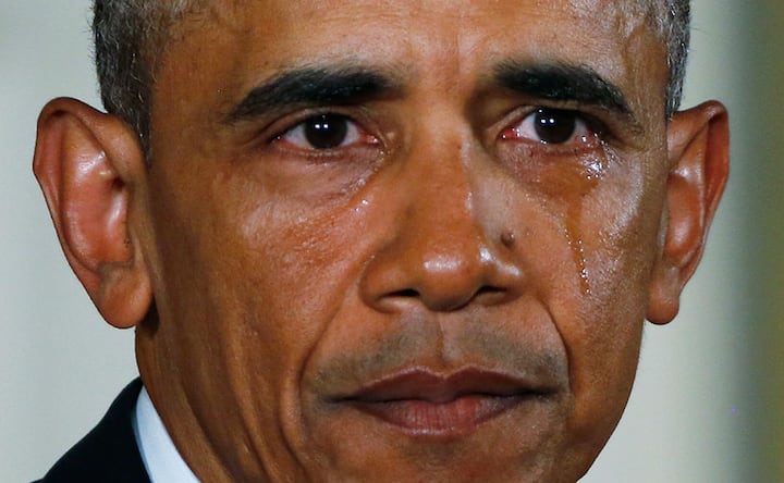 Pushing for gun control, Barack Obama gets teary-eyed over Sandy Hook shooting