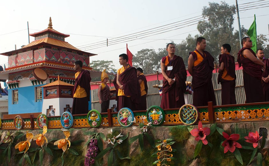 Monks and monasteries are the focus of Sikkim's float. Sikkim was recently declared to be India's first fully organic state. Firstpost/Naresh Sharma Monks and monasteries are the focus of Sikkim's float. Sikkim was recently declared to be India's first fully organic state. Firstpost/Naresh Sharma