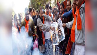 JNU students' protest over Afzal Guru's death stalled by ABVP once again