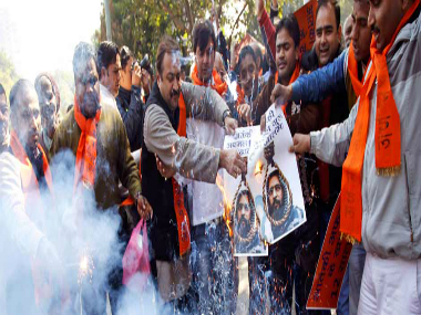 JNU students' protest over Afzal Guru's death stalled by ABVP once again JNU students' protest over Afzal Guru's death stalled by ABVP once again