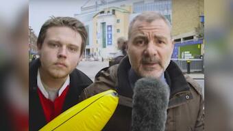 When journos go bananas: What happens when a reporter, a prankster and an inflatable fruit are on live TV?