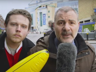 When journos go bananas: What happens when a reporter, a prankster and an inflatable fruit are on live TV? When journos go bananas: What happens when a reporter, a prankster and an inflatable fruit are on live TV?