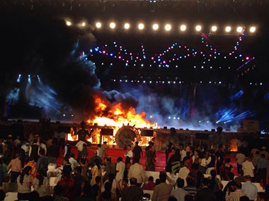 Fire breaks out during 'Make in India' cultural event in Mumbai, no casualties reported Fire breaks out during 'Make in India' cultural event in Mumbai, no casualties reported