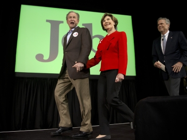 George W Bush comes to Jeb's rescue: Delivers tough Trump takedown in campaign debut George W Bush comes to Jeb's rescue: Delivers tough Trump takedown in campaign debut