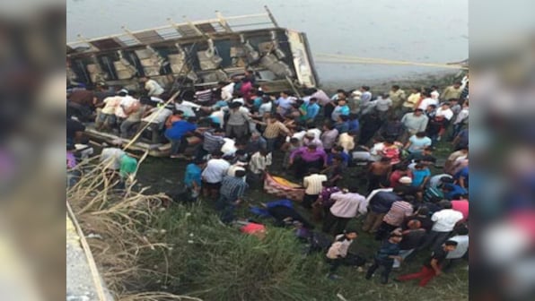 Highway tragedy: 37 dead, 24 injured as bus plunges into river Purna in Gujarat