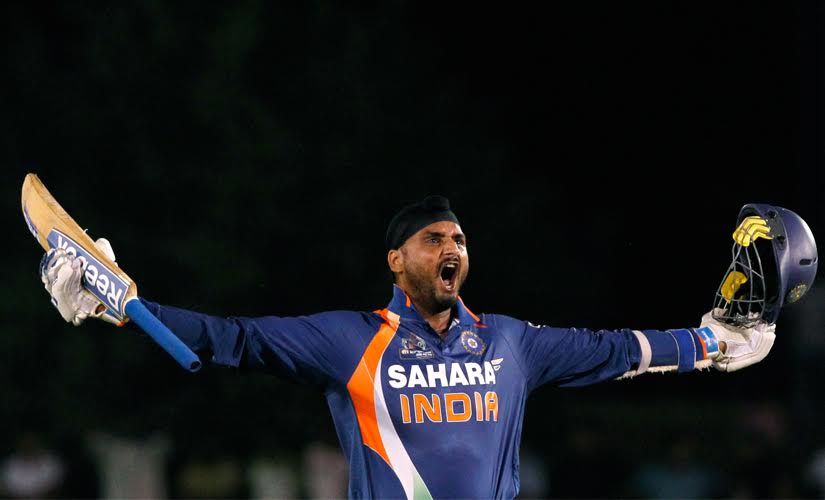 Bhajji, when in the mood, is a fun guy with a bat. Reuters