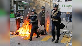 New Year celebrations turn violent: Hong Kong activists, police clash over holiday food stalls