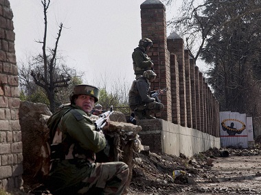 Three militants gunned down in encounter with security forces in J&K's Pulwama; one civilian killed Three militants gunned down in encounter with security forces in J&K's Pulwama; one civilian killed