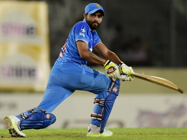 Ravindra Jadeja's batting still belies his potential. AFP
