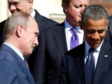 File image of Russian President Vladimir Putin and US President Barack Obama. Reuters