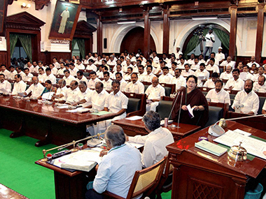 Tamil Nadu MLAs who misbehaved during trust vote let off after Speaker's intervention Tamil Nadu MLAs who misbehaved during trust vote let off after Speaker's intervention